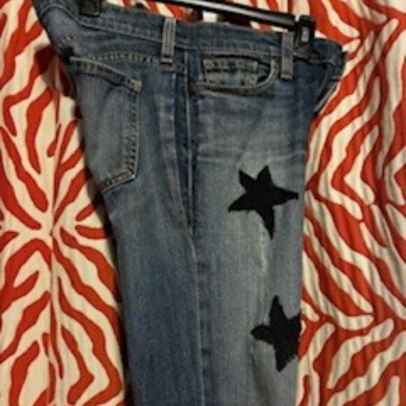 Vintage Old Navy Denim, Black Stars on front, low rise, size 4, Cotton, Elastane - Picture 7 of 8